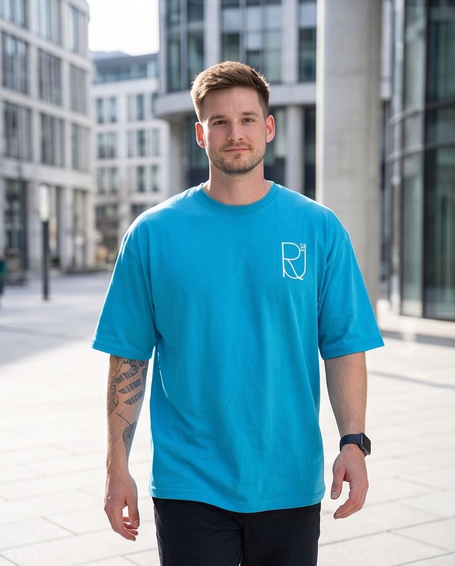 Signature Blue Oversized Tee