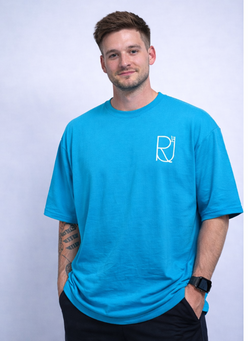 Signature Blue Oversized Tee