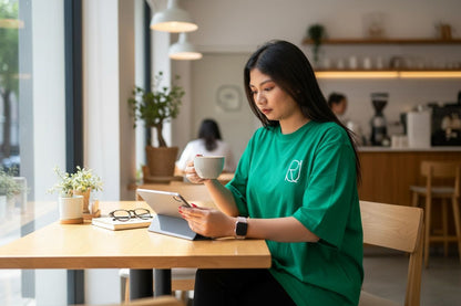 Signature Green Oversized Tee